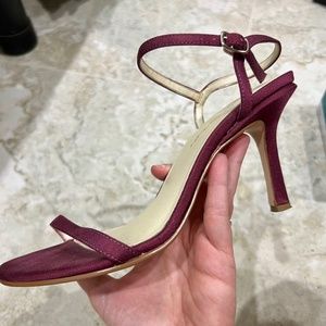 Colorful Creations Burgundy/Grape Color Dyed Strappy Heel